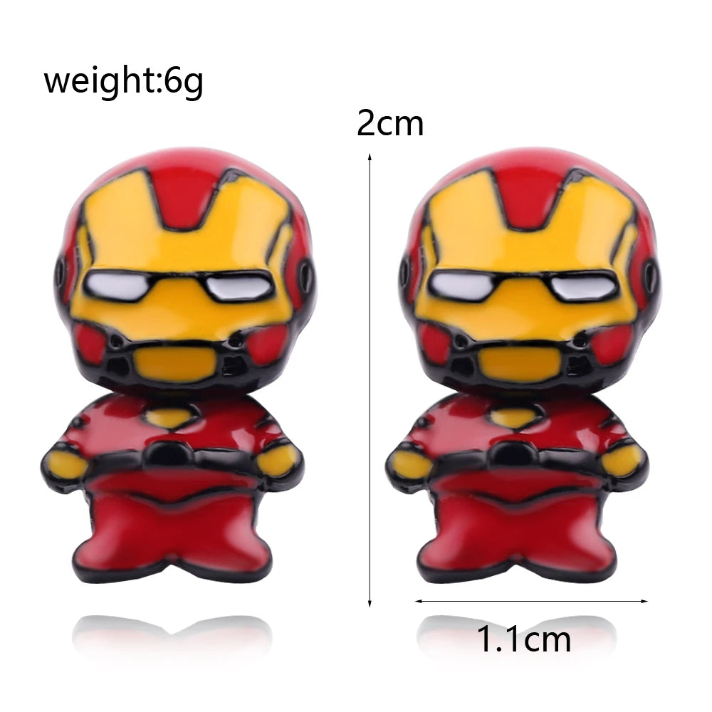 Iron Man fülbevaló – levehető zománcozott füldugók
