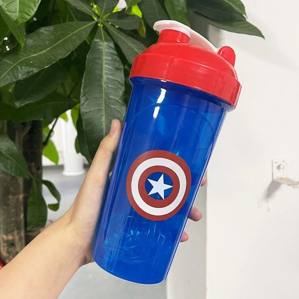 Garrafa Avengers Captain America – Shaker azul e vermelho 600ml