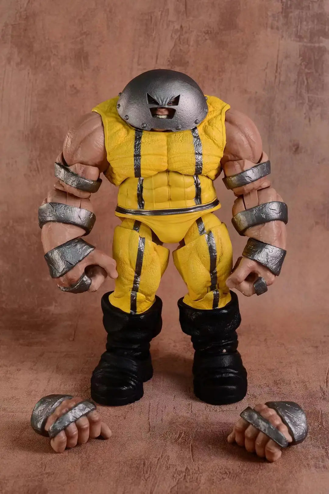 Figura Wolverine Prison Weapon X - Fato amarelo, machado e algemas, 9 polegadas