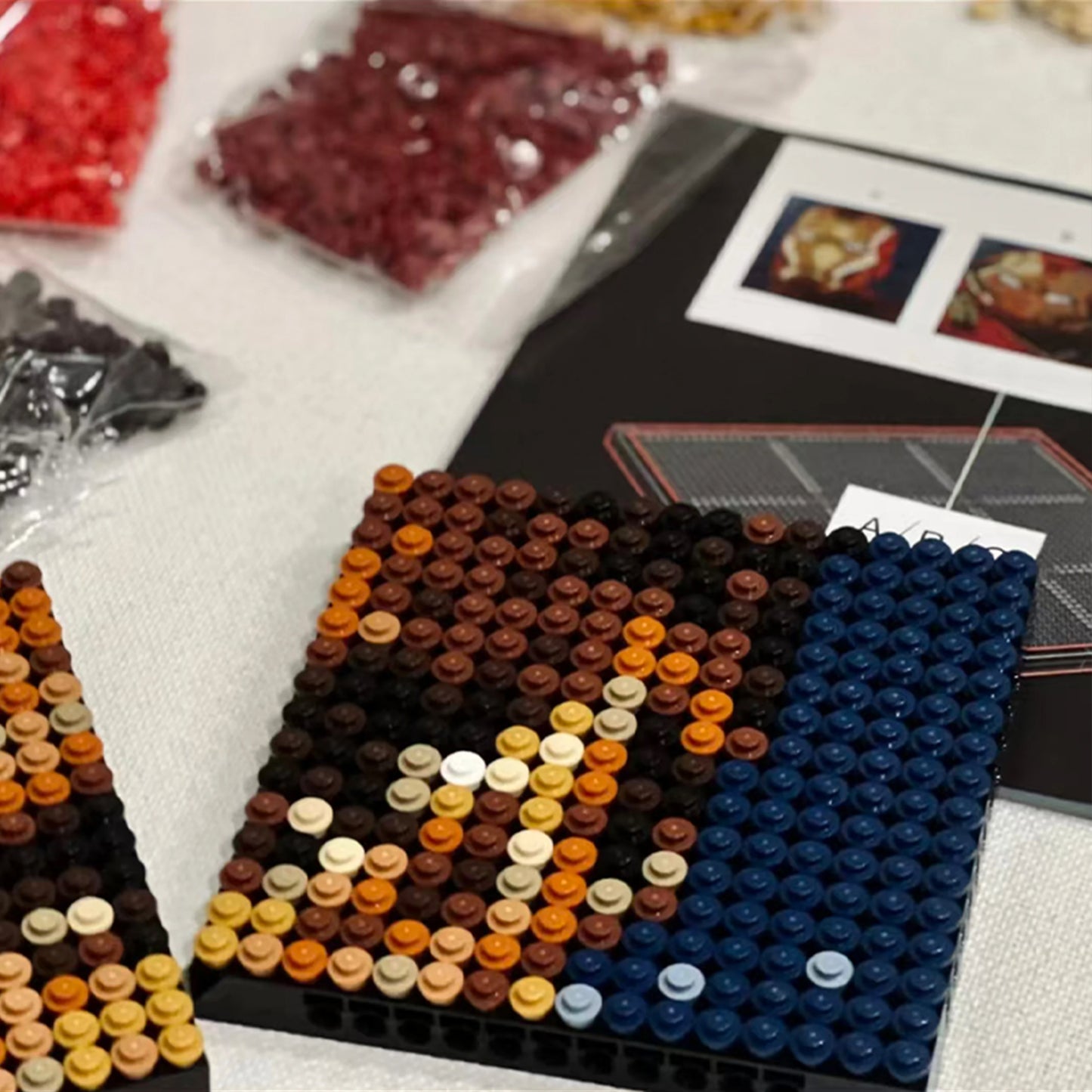Avengers Iron Man építőkockafigura – 3D pixelportré falfestmény