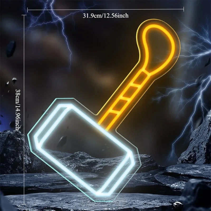LED neon Avengers Thor – kladivo Mjolnir
