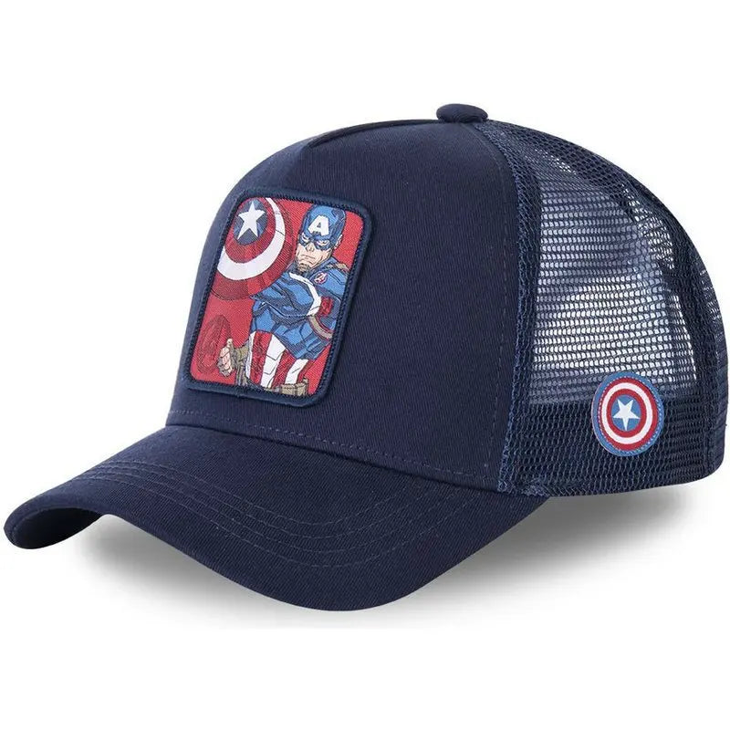 Boné Captain America - Azul-Marinho e Vermelho