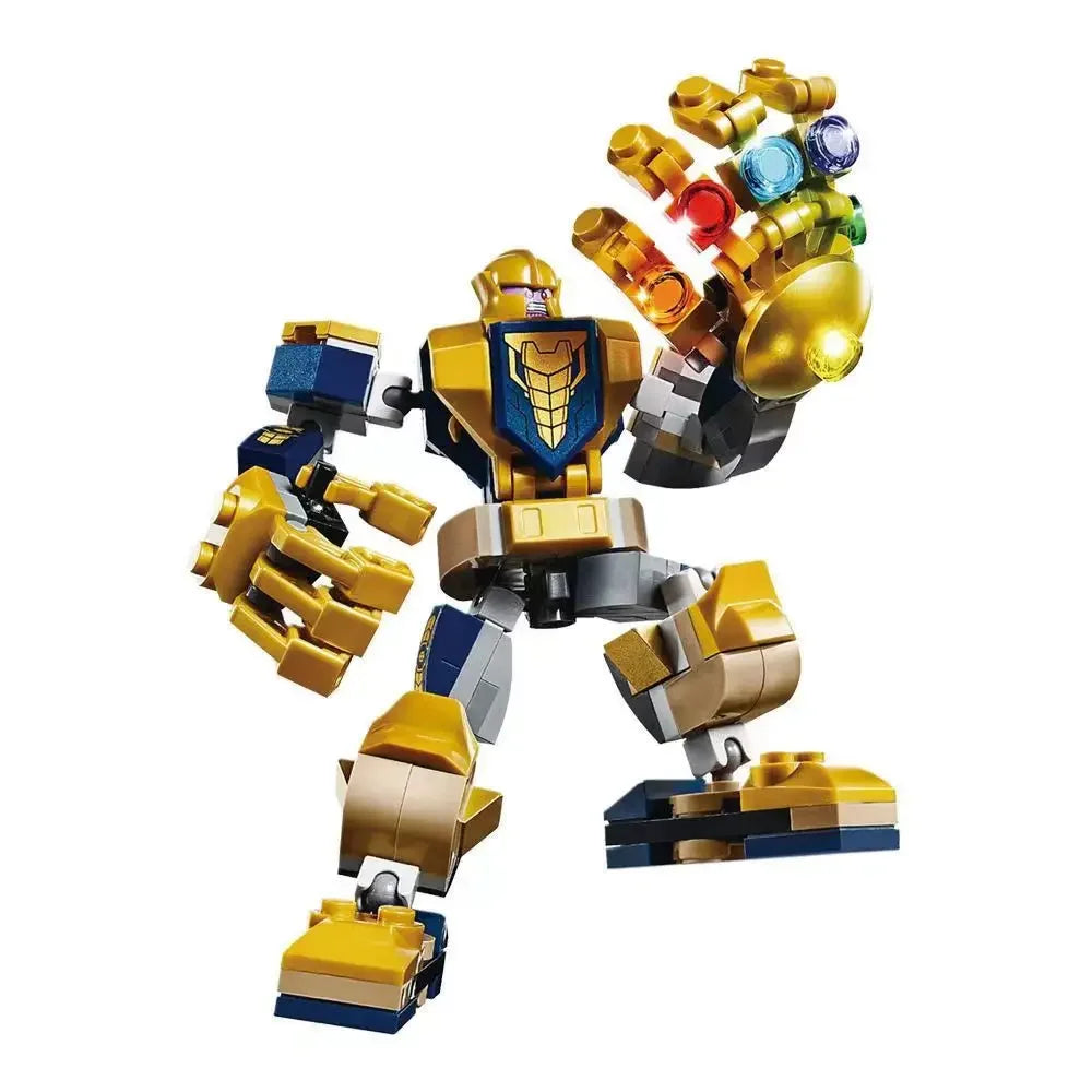 Byggblockset med Avengers-mecha – Captain America, Hulk, Wolverine och Thanos