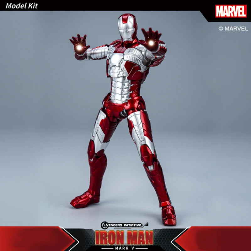 Figura Fondjoy Iron Man MK5 - Armadura vermelha e prateada com caixa