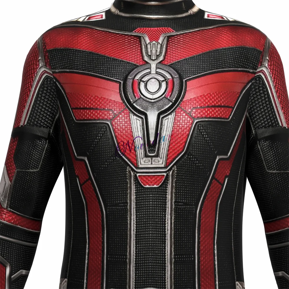 Ant-Man-kostume – Rød og sort dragt med maske