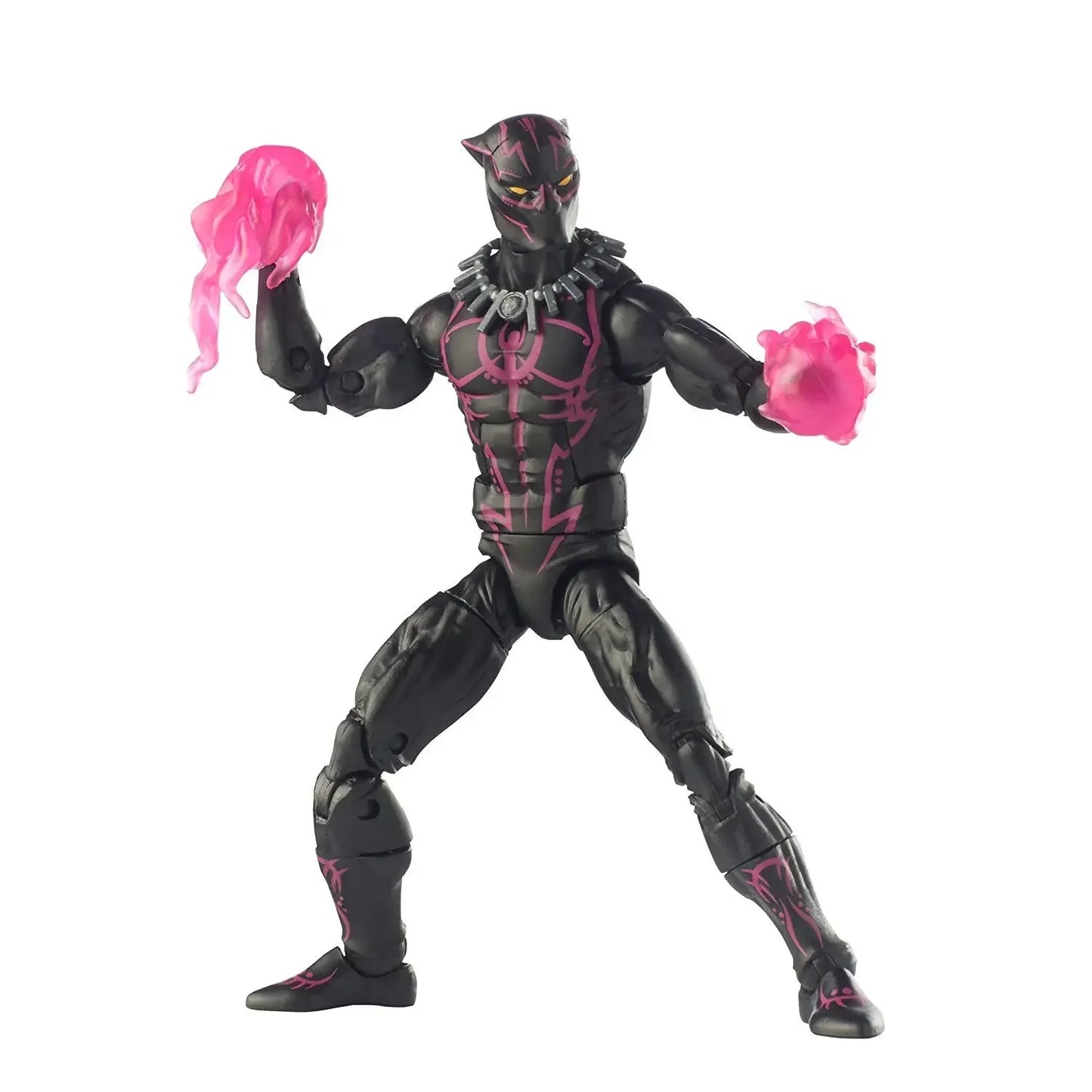 Figura Marvel Legends Pantera Negra - Fato de Vibranium com Efeitos Cor-de-Rosa 15cm