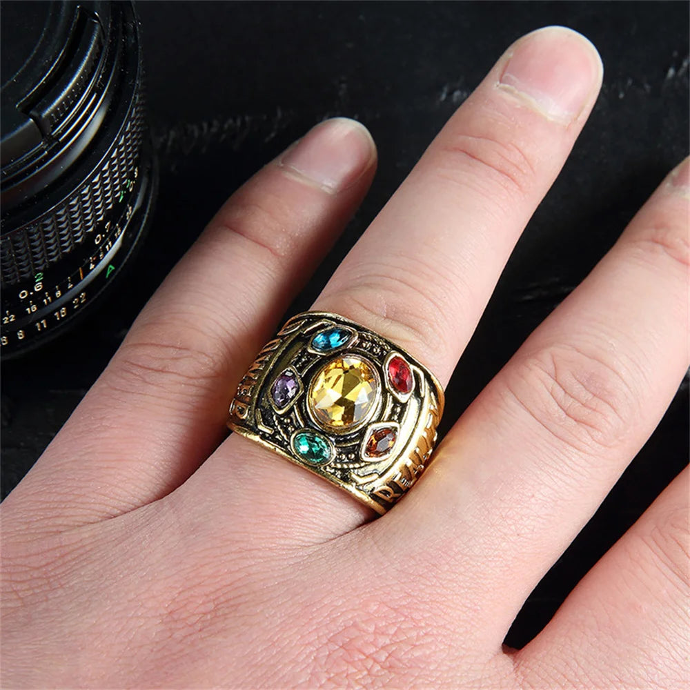 Thanos Infinity Gauntlet Ring - Gold Infinity Stones
