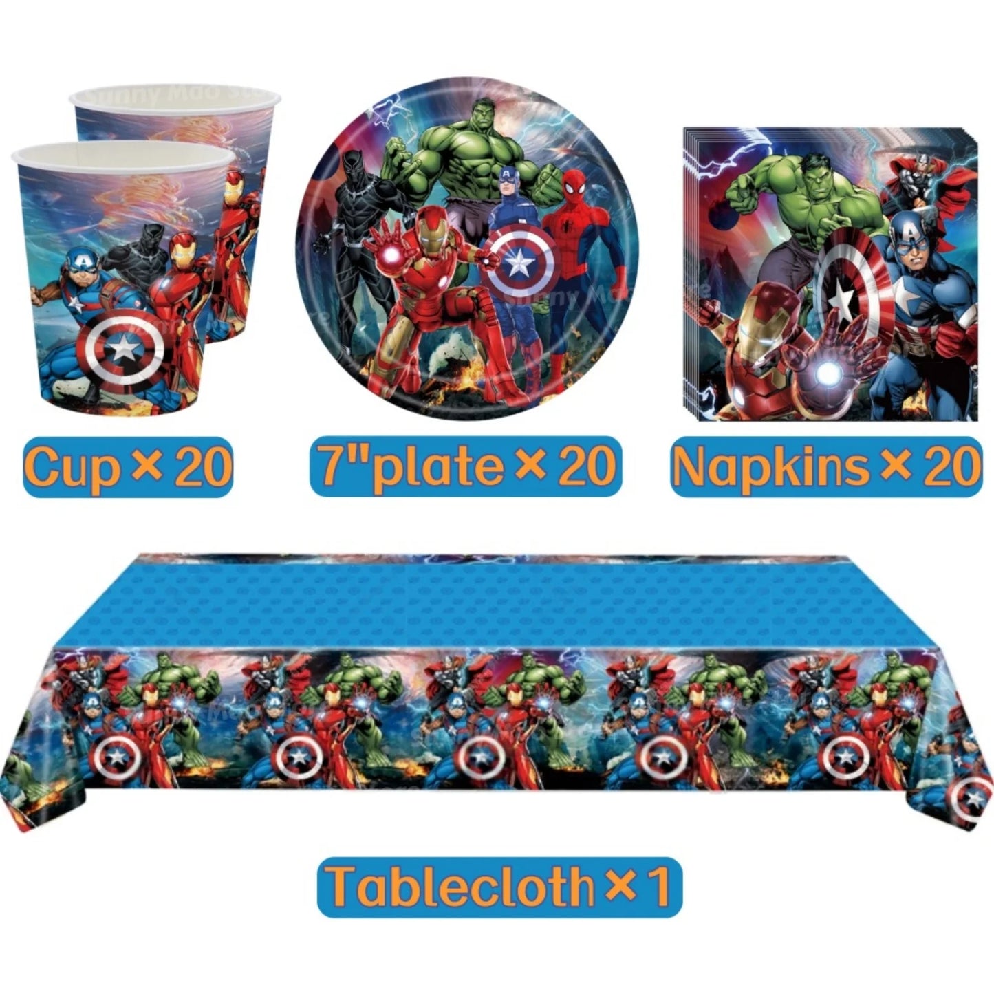 Dekorační sada k narozeninám Avengers – balónky s čísly Iron Man Spider-Man
