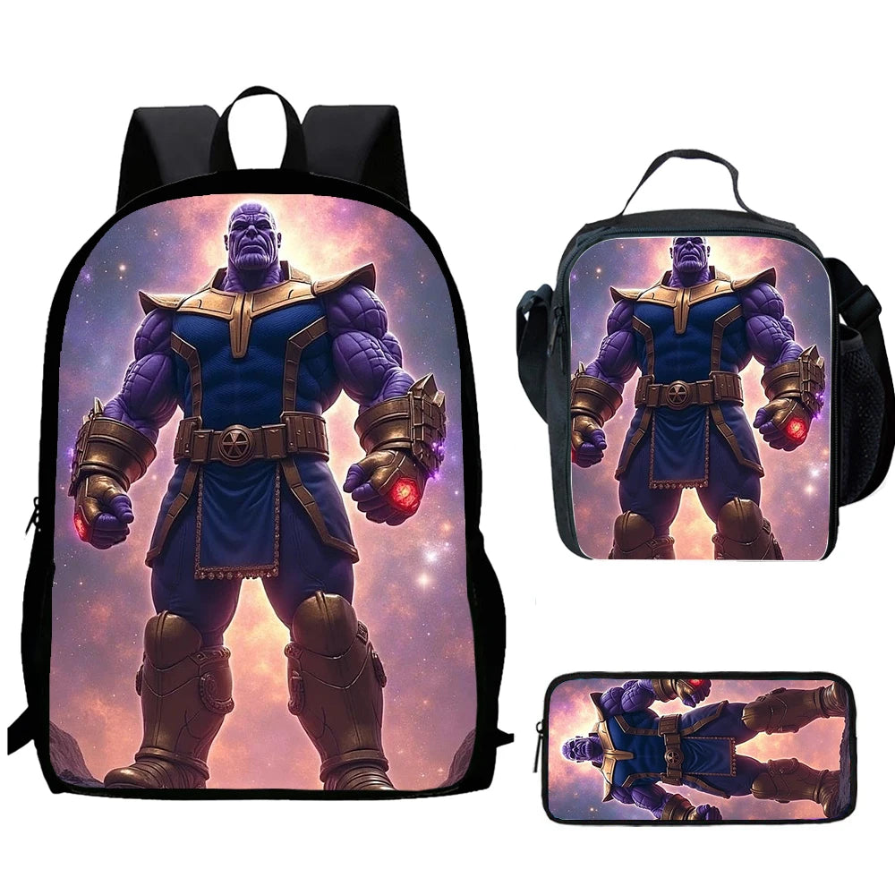 Třídílný batoh Thanos Cosmic – Červená galaxie, školní set pro děti