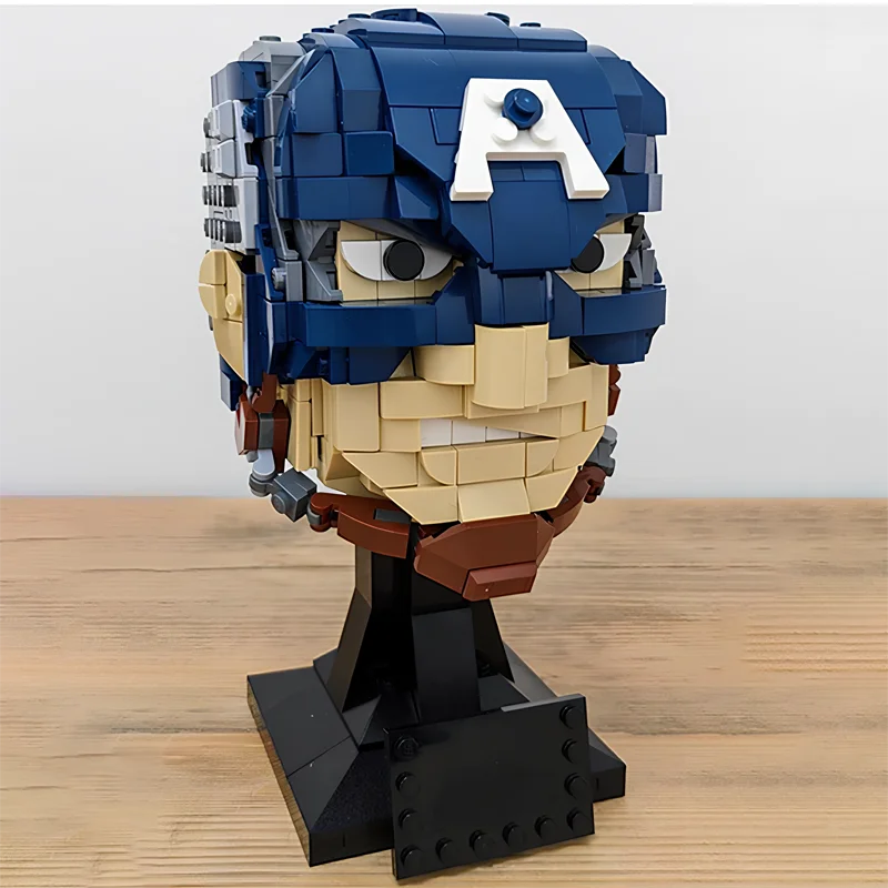 LEGO Captain America - Helmeted Bust Building Set, 587 Pieces