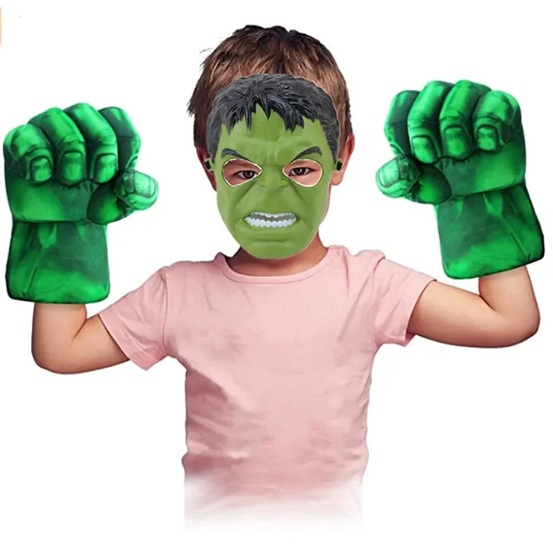 Avengers Hulk-kampbokseshandsker til børn – maske og knytnæver