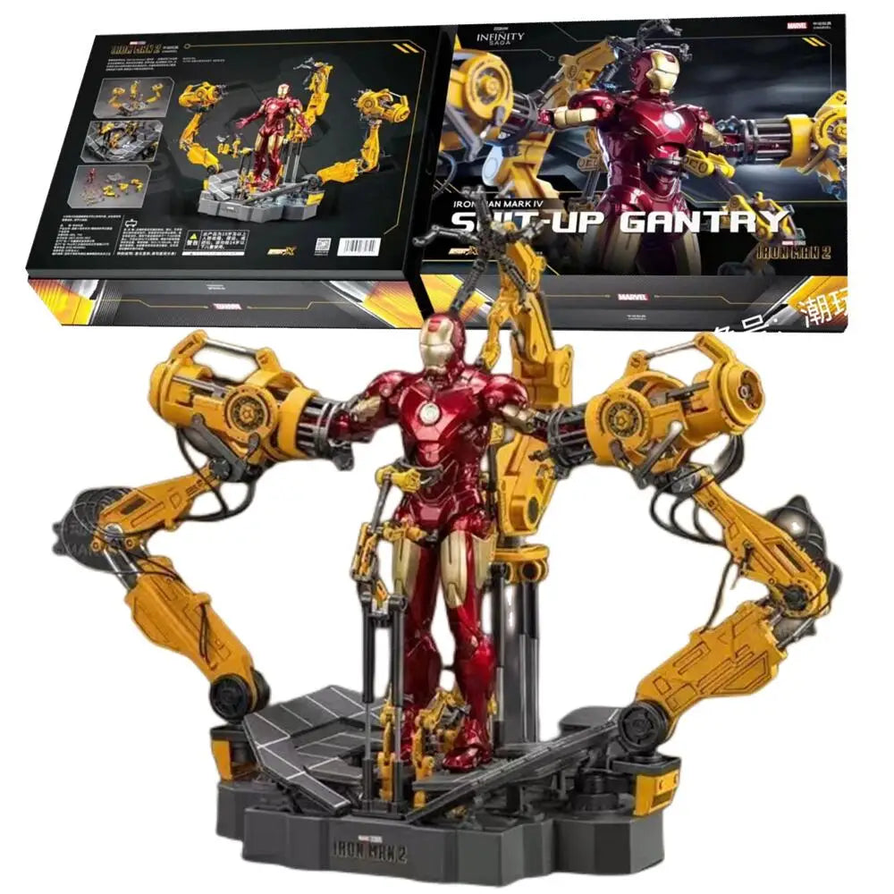 Figurka ZD Toys Iron Man MK4 – portál pro oblékání Suit-Up Gantry