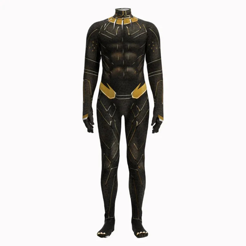 Kostým Black Panther – černo-zlatý overal (pánský)