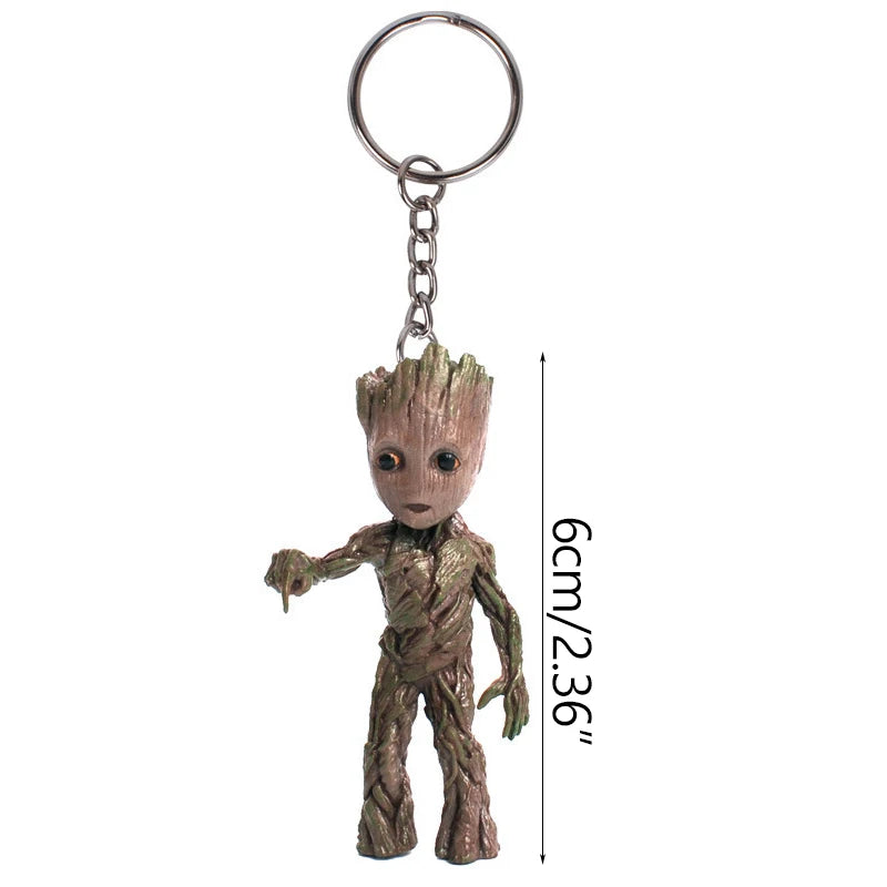 Breloc Baby Groot, figurină 3D - Colecție cu diverse costume