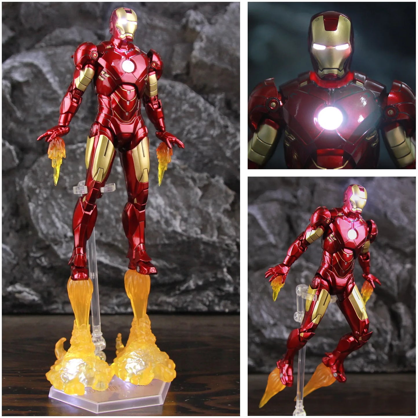 LED-figur Avengers Iron Man Mark IV – Eldrifts­effekt