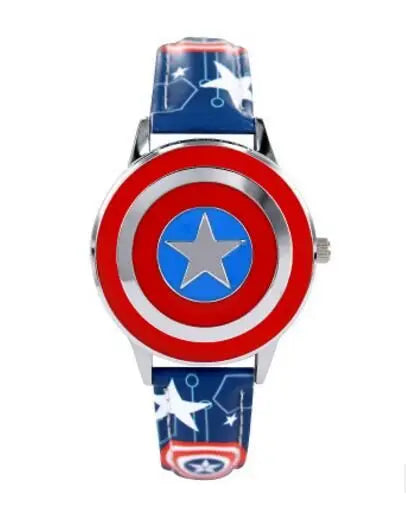 Avengers Captain America-klocka för barn – marinblått stjärnarmband