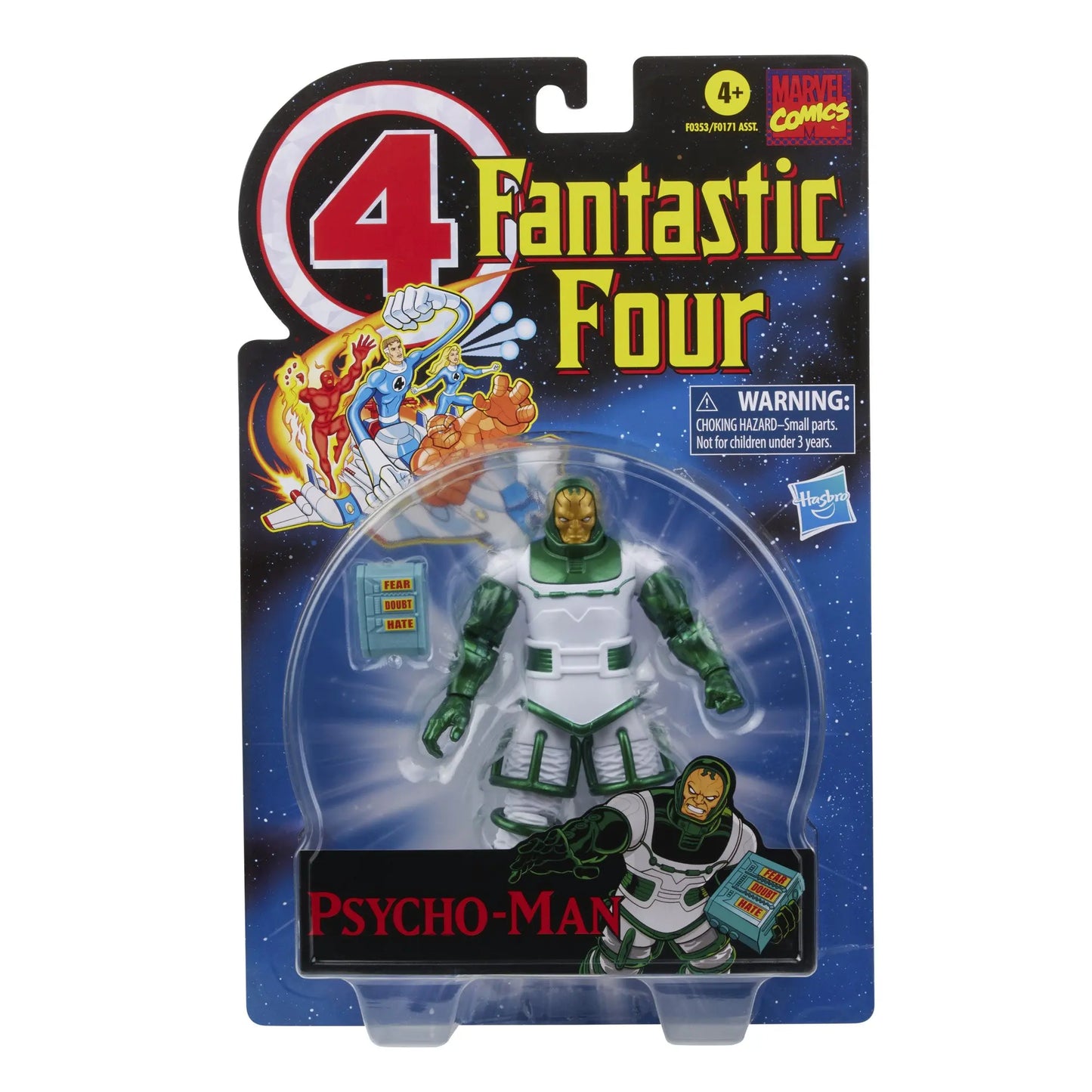 Figurka Marvel Legends Fantastic Four Retro Wave – The Thing, Human Torch, Invisible Woman, Mr. Fantastic, Psycho-Man, 6 palců