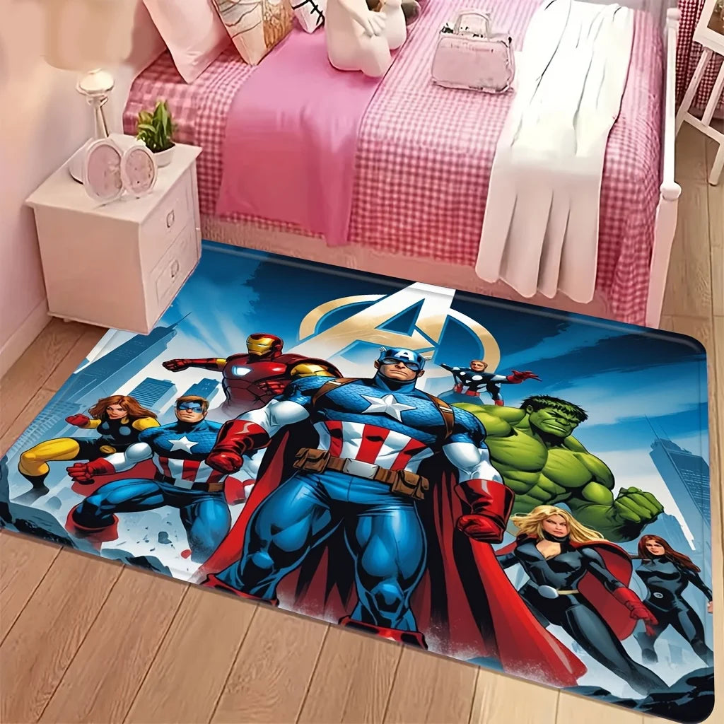 Avengers Hero Group Rug - Golden A Logo City