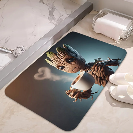 Covoraș de baie antiderapant Groot Marvel cu model 3D