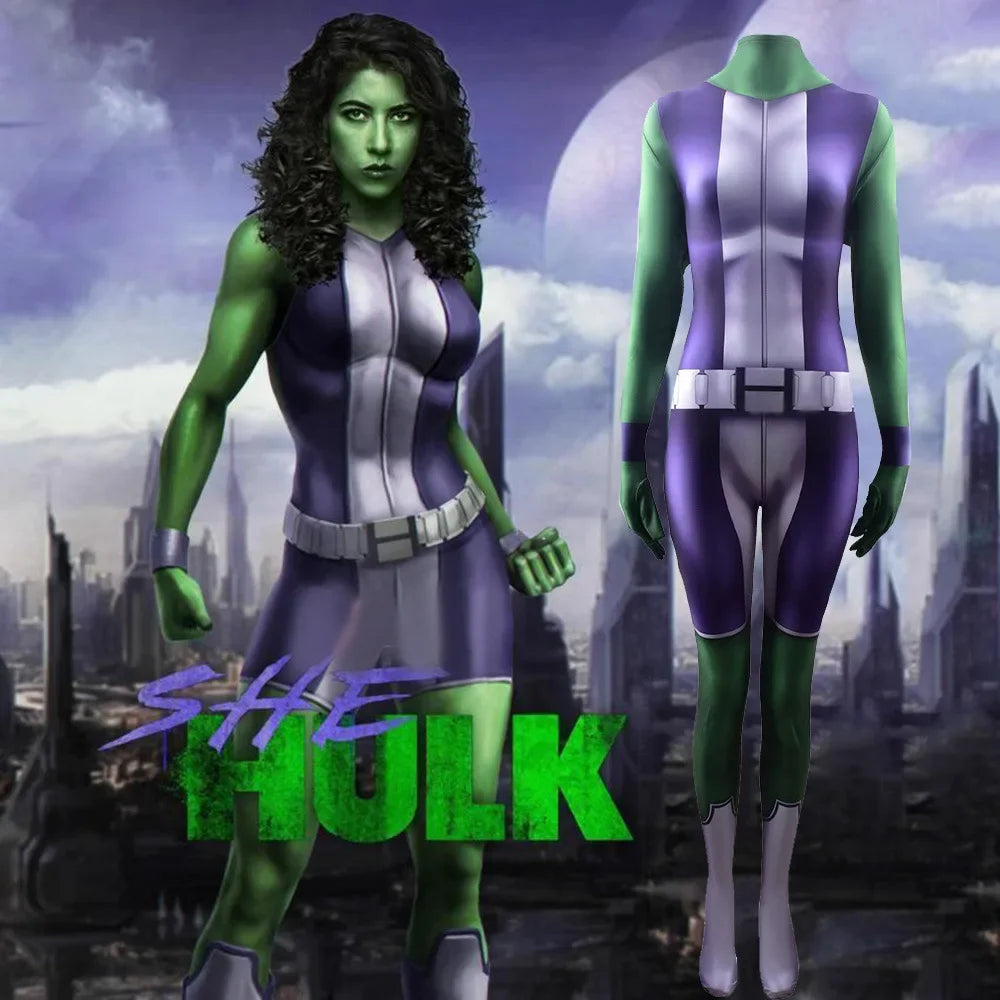 Kostým She-Hulk - fialovo-bílý overal