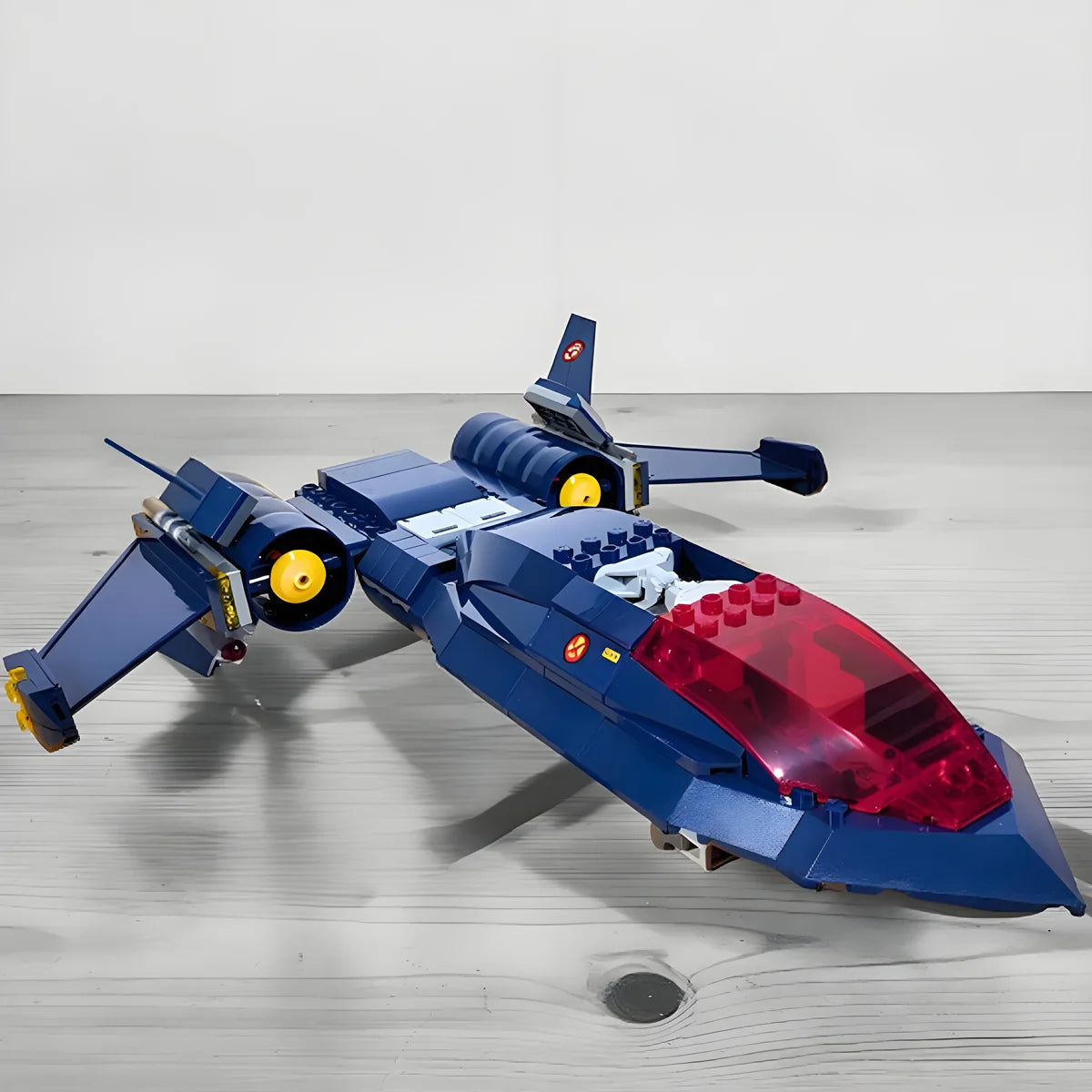 Brinquedo de blocos de construção do avião X-Jet Blackbird - Modelo Avengers X-Men