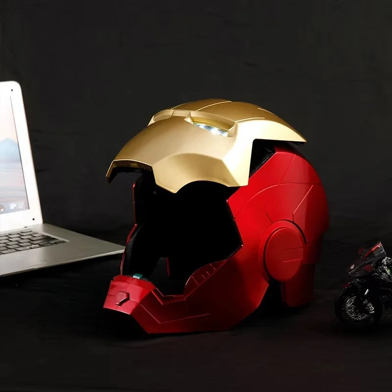 Máscara Avengers Iron Man - Capacete e luvas LED de cosplay, 65 cm