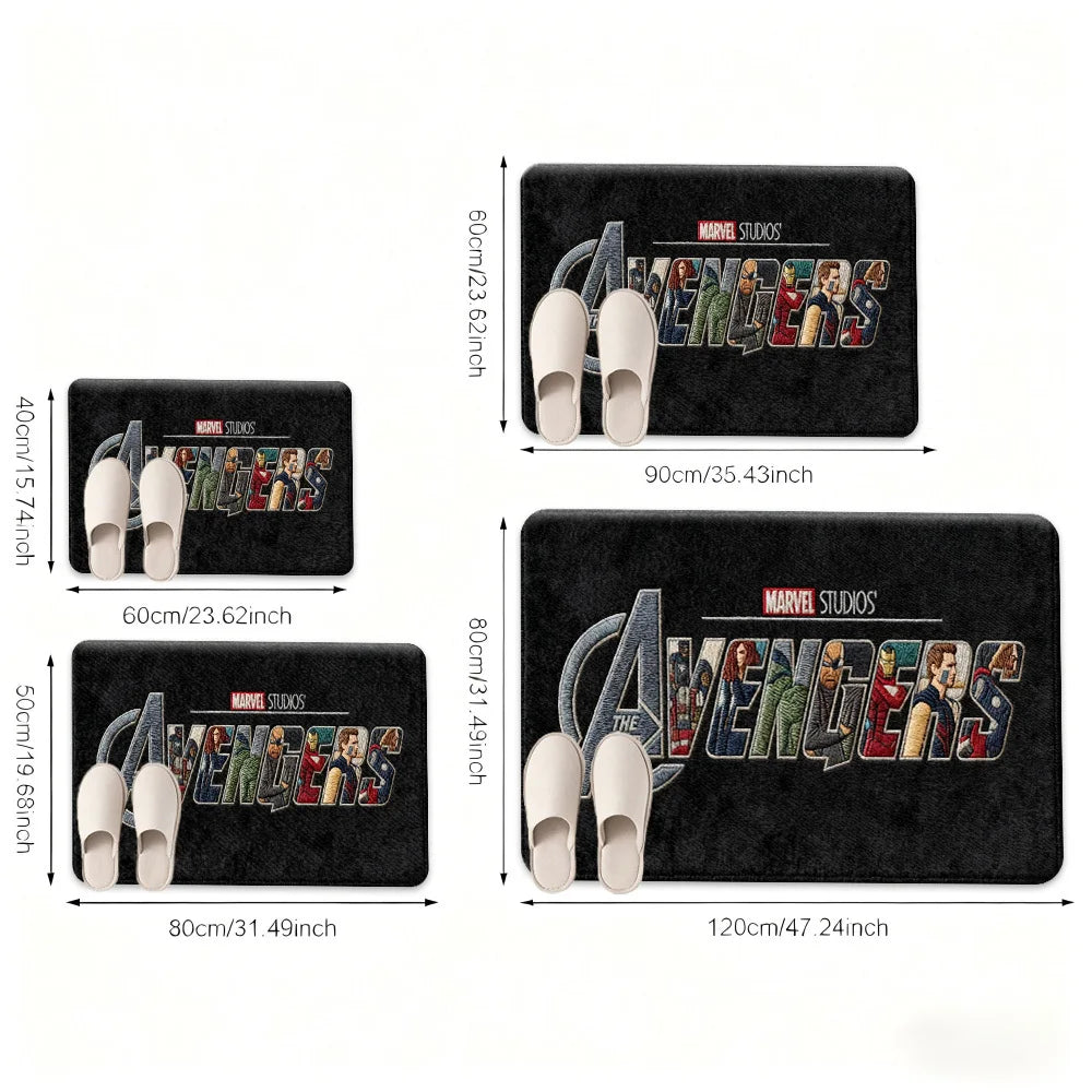 Covor Marvel Avengers - Design cu logo alb-negru