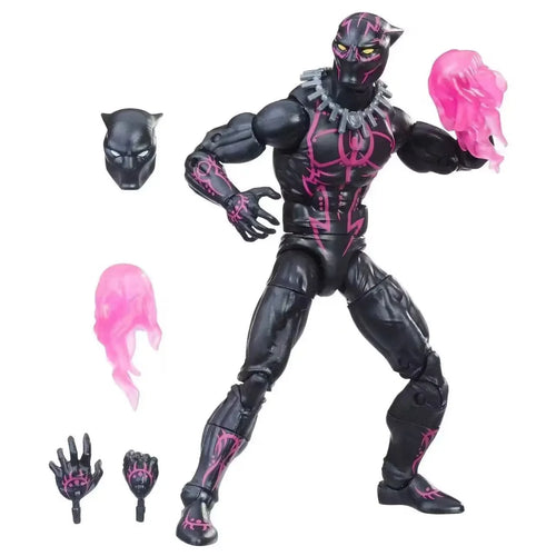 Figura Marvel Legends Pantera Negra - Fato de Vibranium com Efeitos Cor-de-Rosa 15cm