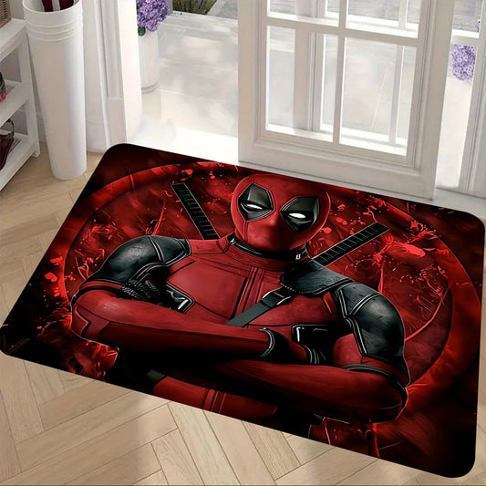 Marvel Deadpool-matta – Blodrött motiv med korslagda armar