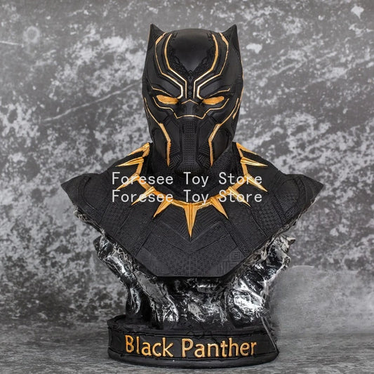 Bust Avengers Black Panther – sculptură din rășină aurie 35cm