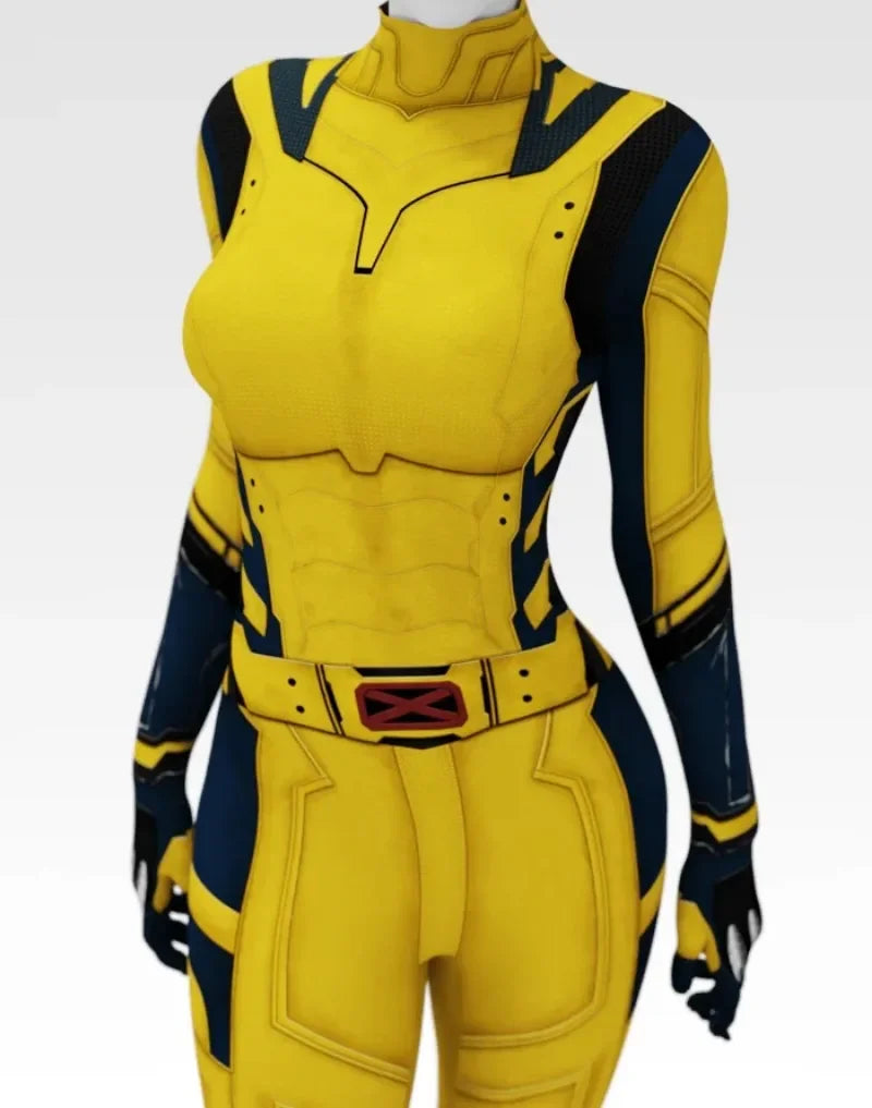 Wolverine Costume - Yellow and Navy Blue Jumpsuit