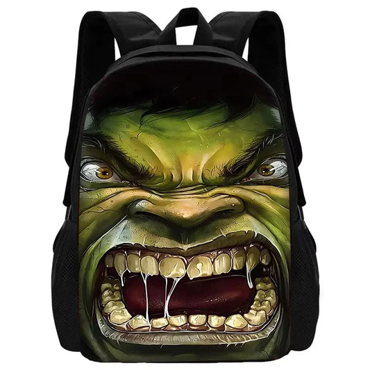 Dětský batoh Hulk – otevřená ústa s detailně vykreslenými zuby