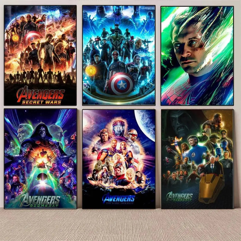 Plakát Avengers Secret Wars – kosmický design exploze týmu