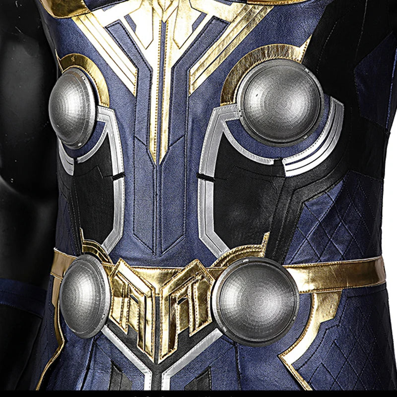 Costum de cosplay Thor Love and Thunder – combinezon Odinson cu pelerină roșie și armură