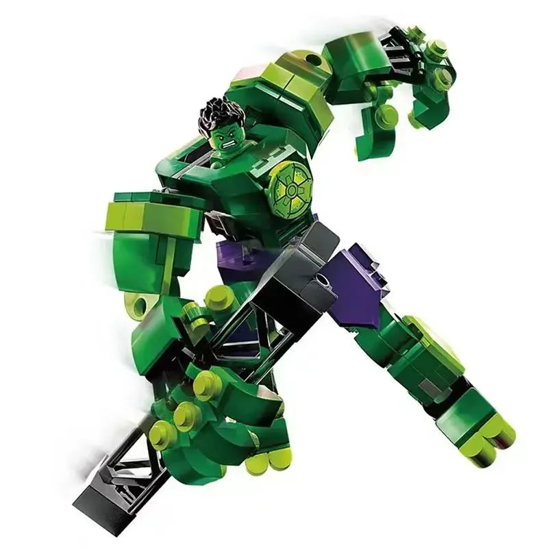 Byggblockset med Avengers-mecha – Captain America, Hulk, Wolverine och Thanos