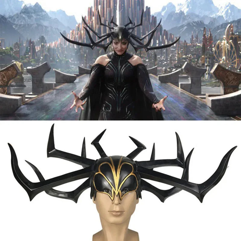 Hela Cosplay Helmet - Goddess of Death Black Crown