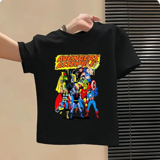 Avengers gyermekpóló – képregényes csapatminta, fekete