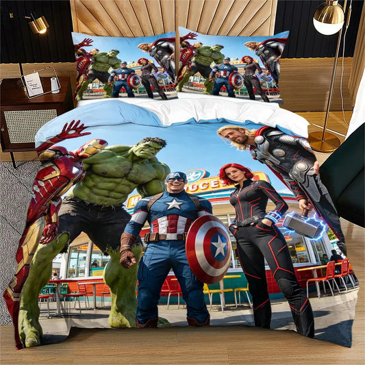 Povlečení na přikrývku Avengers – Skupinová fotografie v zábavním parku