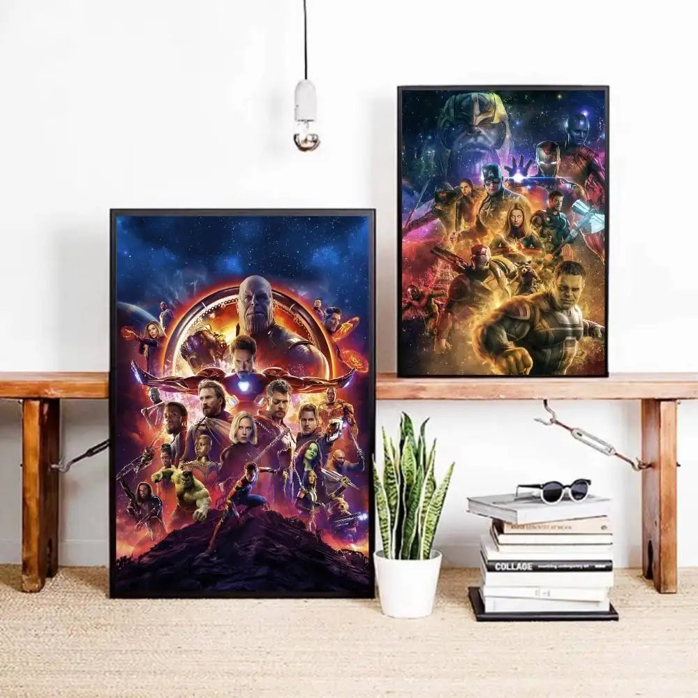 Plakat Avengers Infinity War - Lilla silhuetdesign