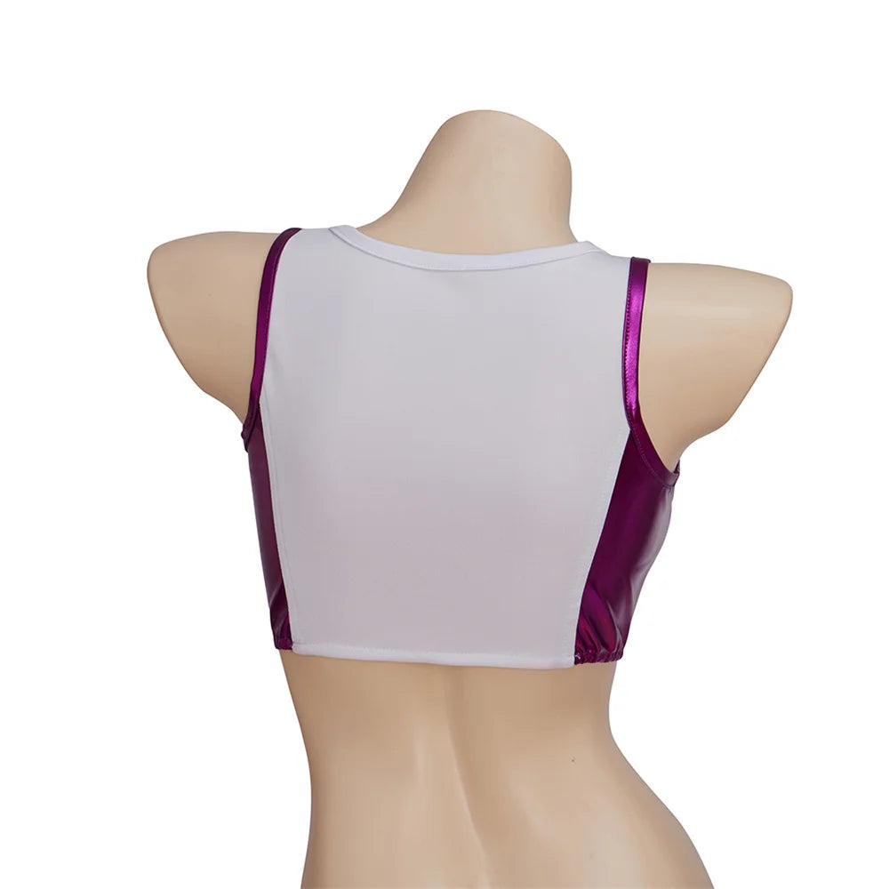 She-Hulk-sport-bh - vit och lila crop top
