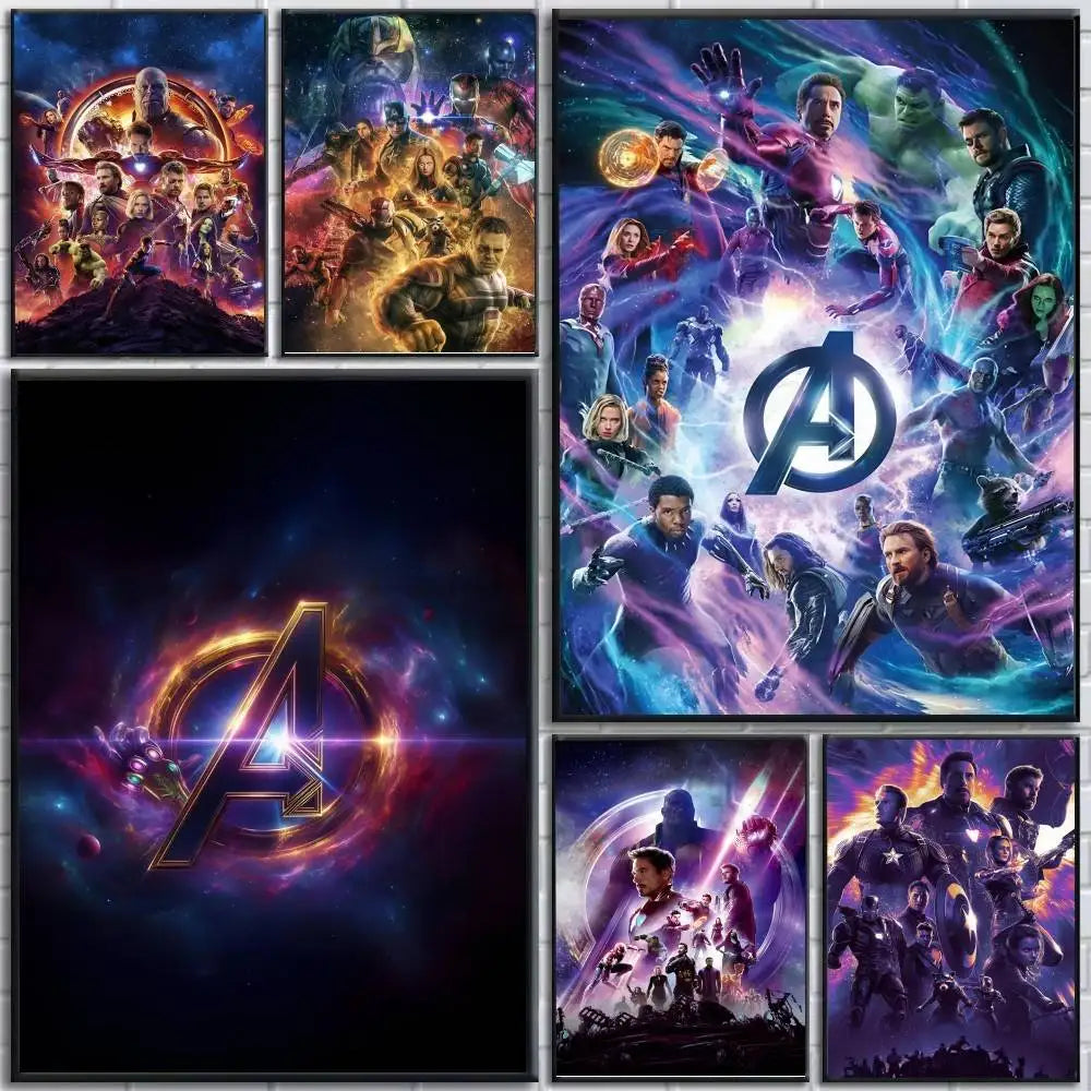 Avengers Infinity War-poszter – Csapat és vörös logó dizájnja