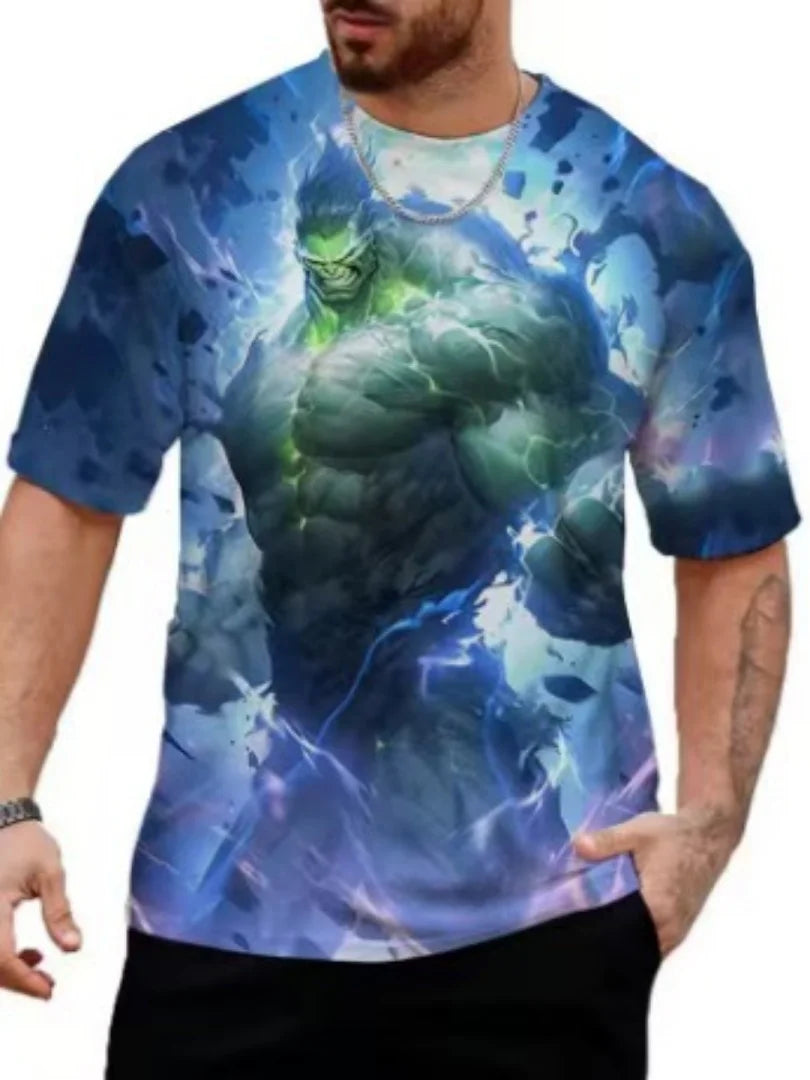 Men's 3D Hulk T-Shirt - Blue Electric Storm