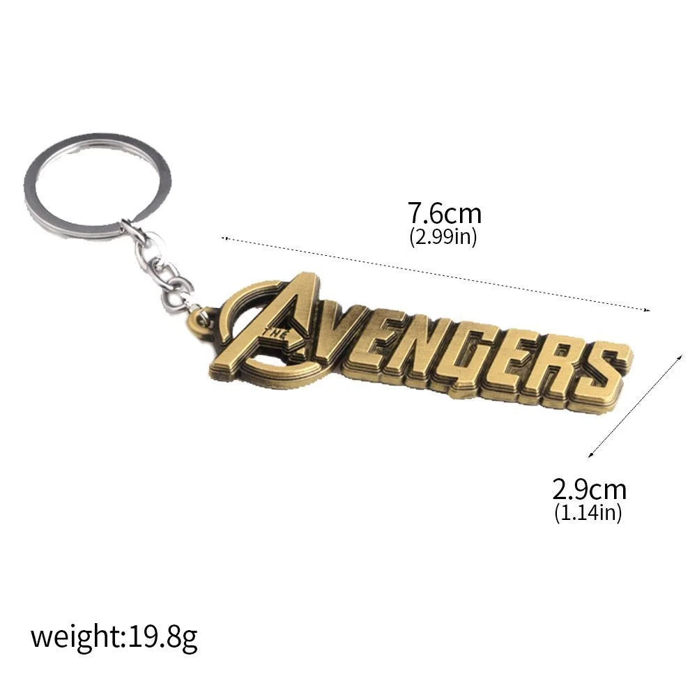 Porta-chaves Avengers - Texto bronze e dourado