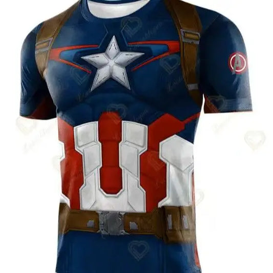 Kompresní dres Captain America – popruhy s logem Avengers