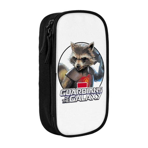 Avengers-necessär Rocket Raccoon – Guardians-logotyp, vit bakgrund