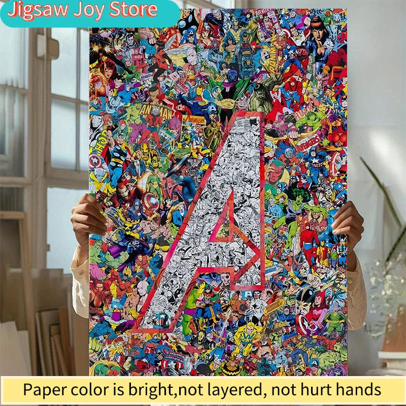 Avengers-logo A-collage-puslespil – 1000 dele, superhelte