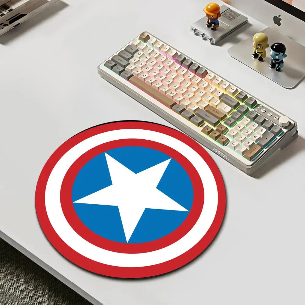 Covoraș de mouse Avengers Captain America - Scut rotund albastru