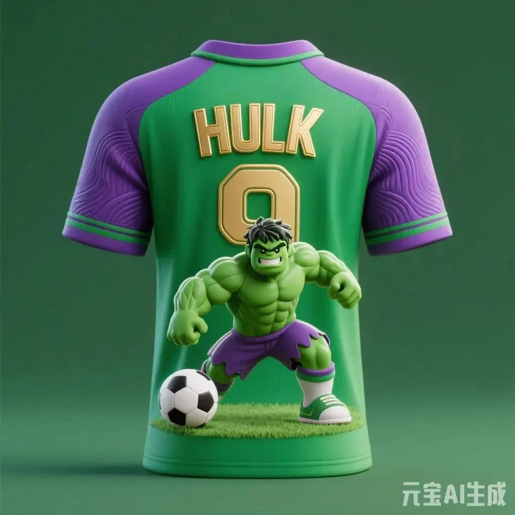 Tricou de fotbal Avengers Hulk – violet și verde #9