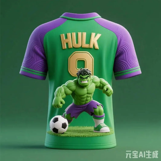 Fotbalový dres Avengers Hulk – fialovo-zelený, č. 9