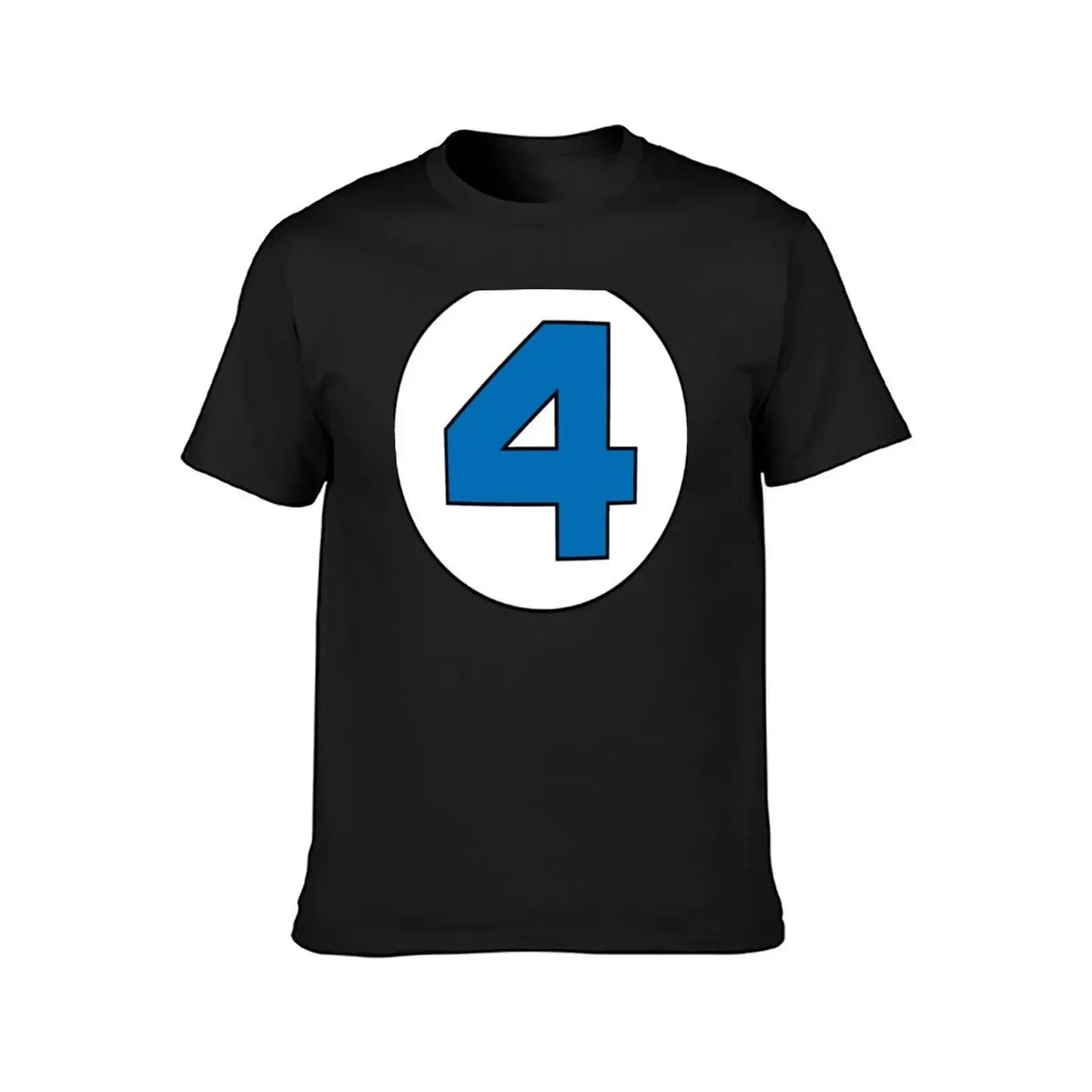 T-shirt The Fantastic 4 – stor rund logotyp i svart, oversize
